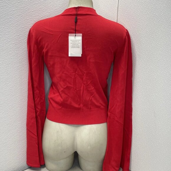 Solid & Striped Women’s Babetta Bell Sleeve Sweater Apple Red Size XS - Picture 2 of 6